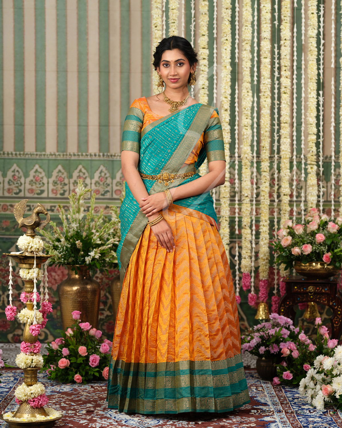 bright and beautiful yellow and rama green