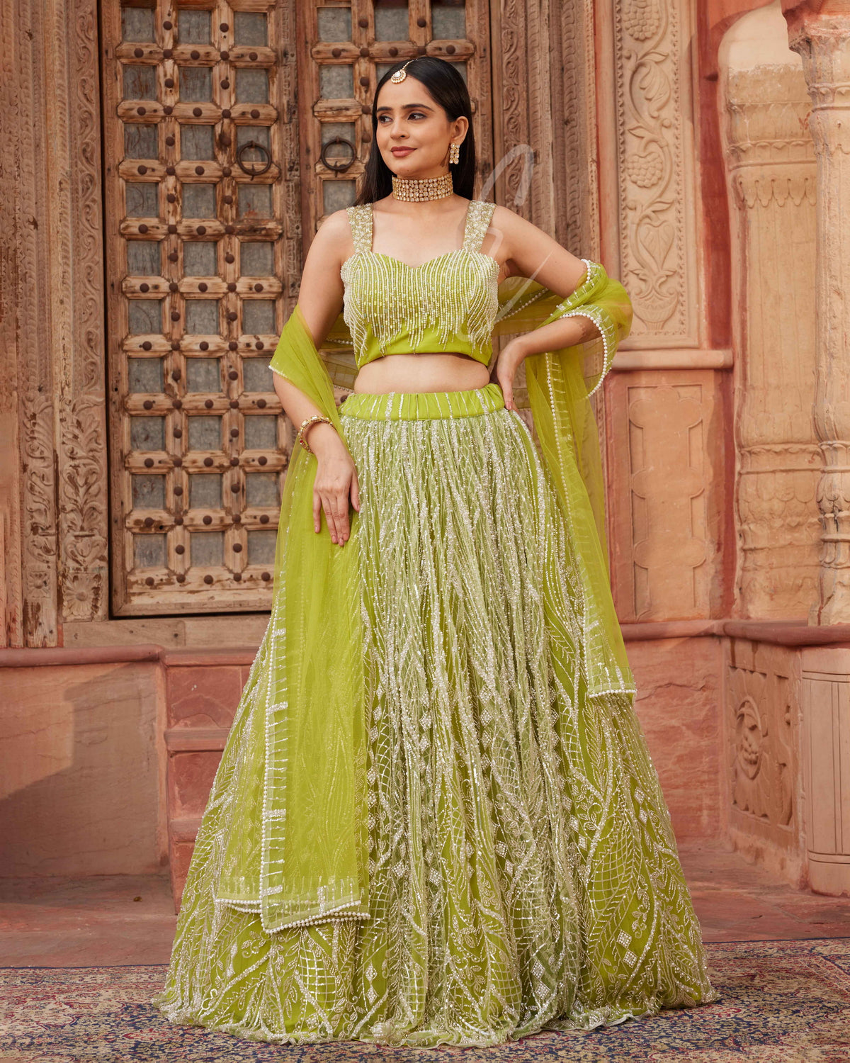 Lemon Green Lehenga
