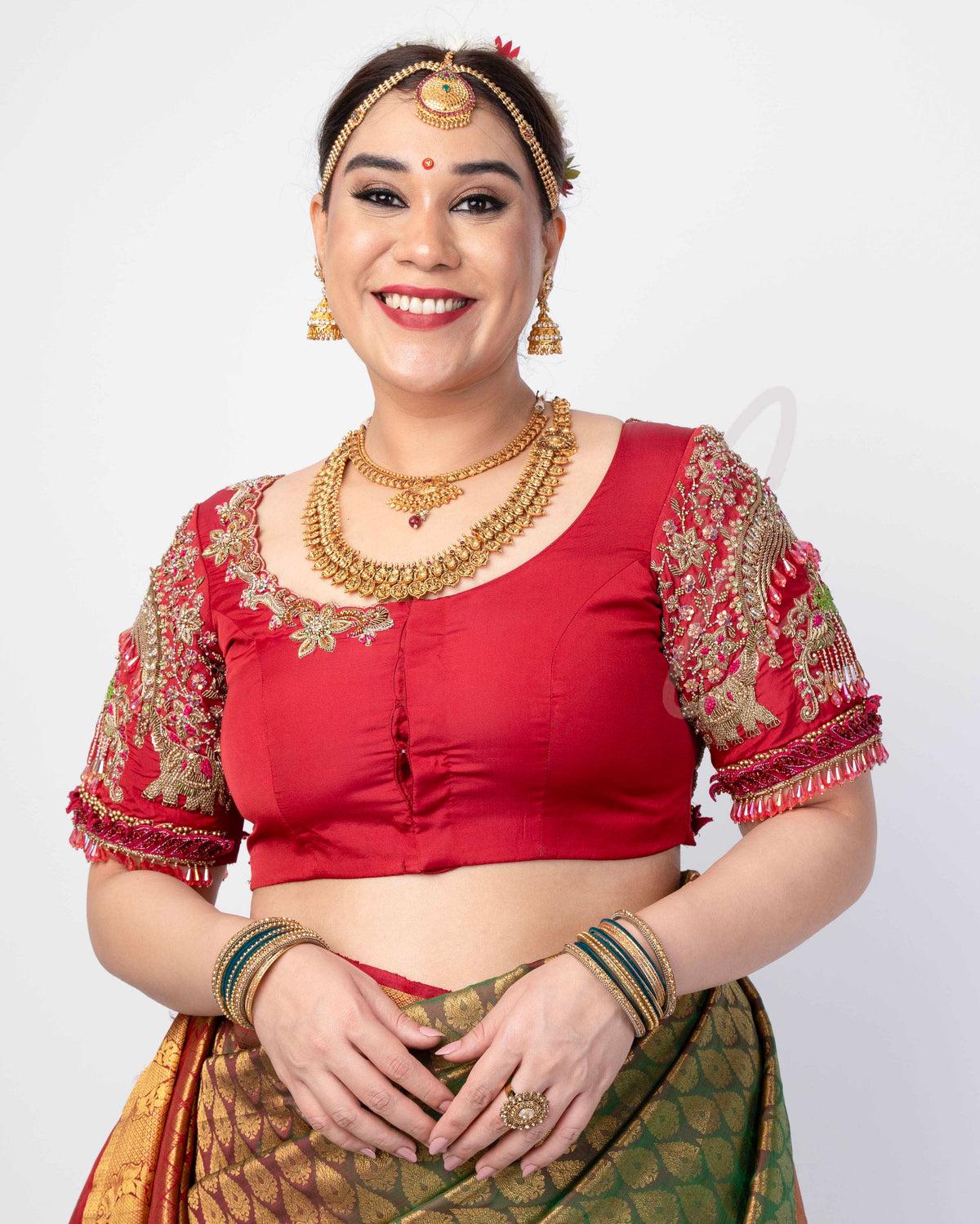 Magenta Silk Cotton Blouse