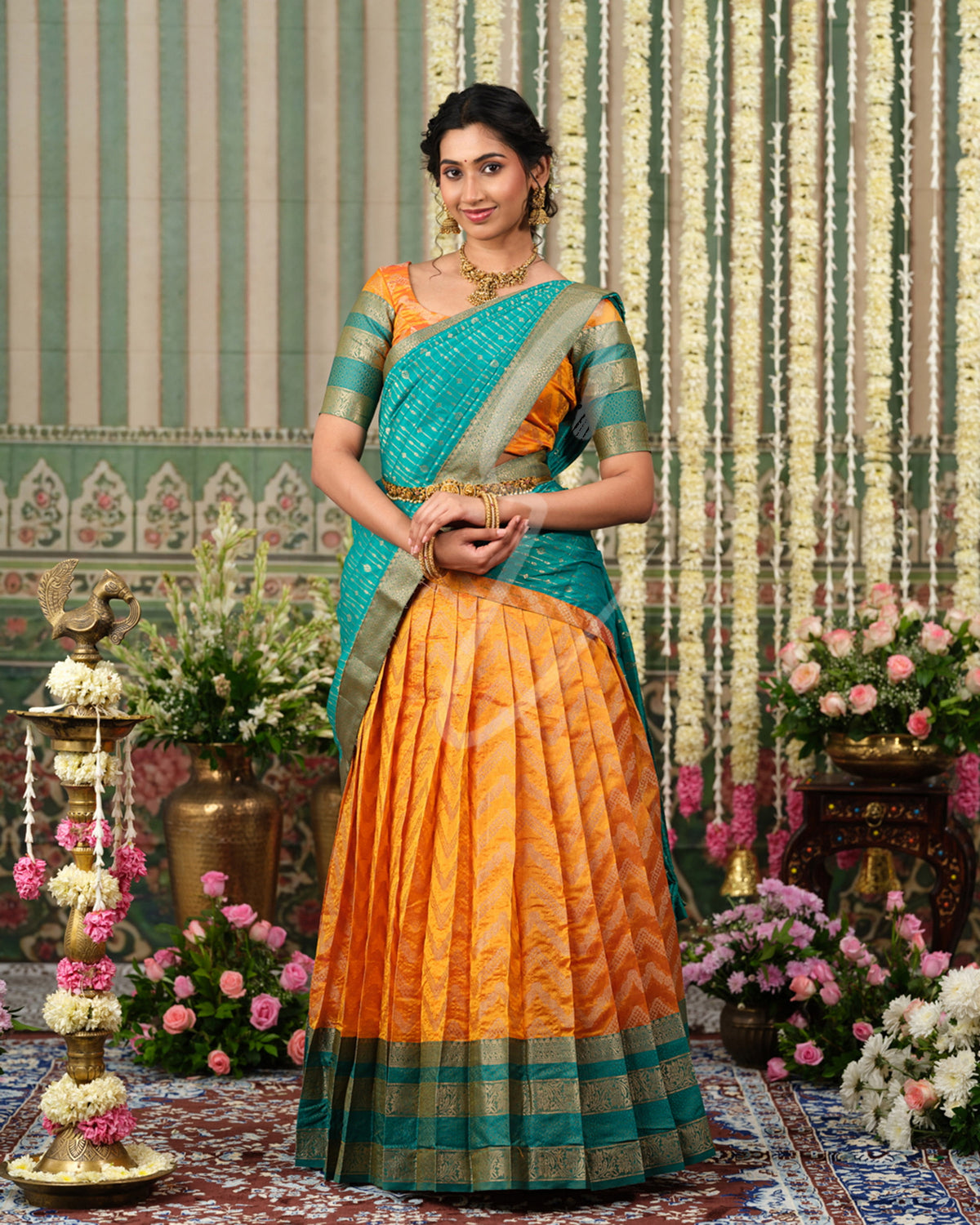 bright and beautiful yellow and rama green