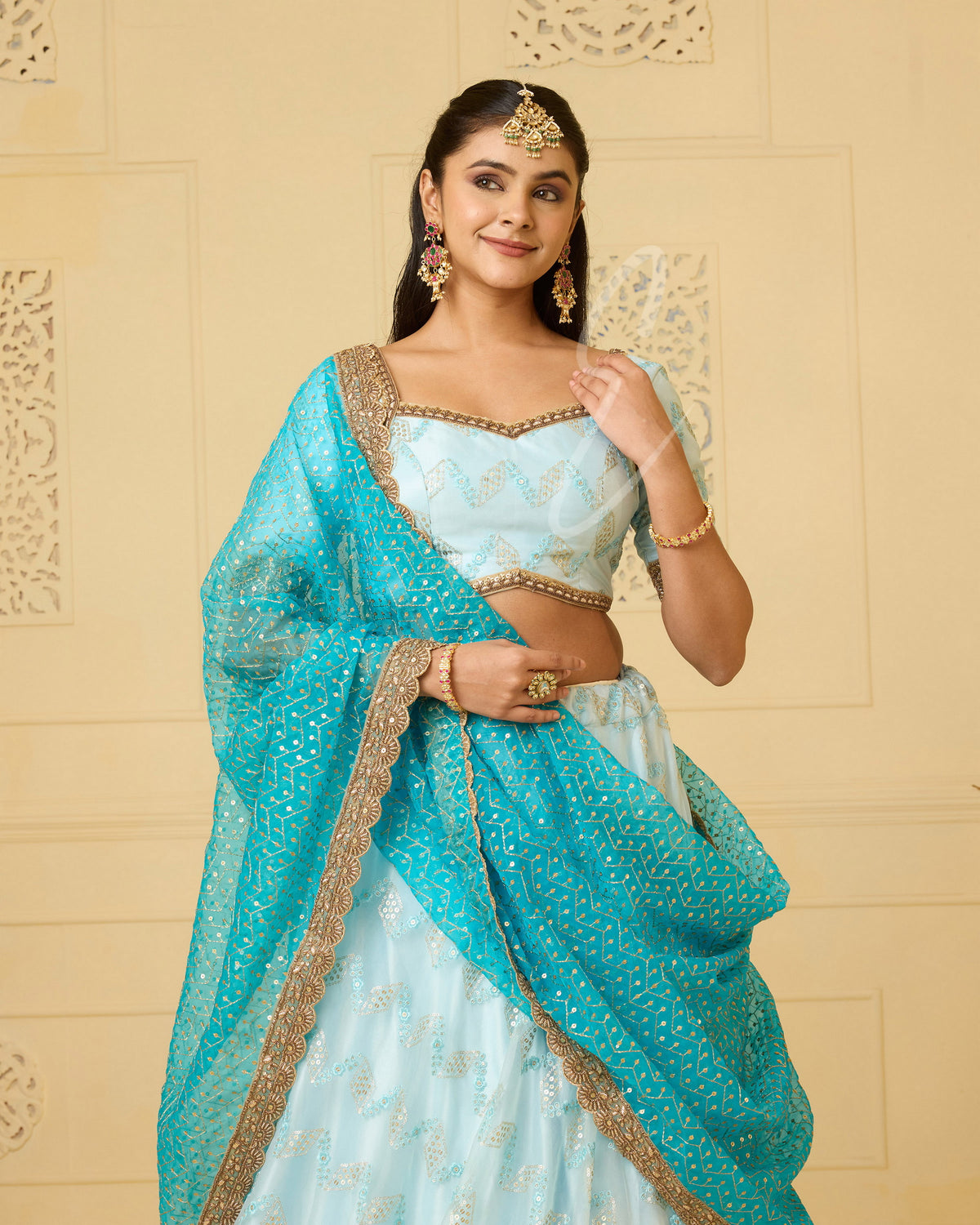 Light Blue Lehanga