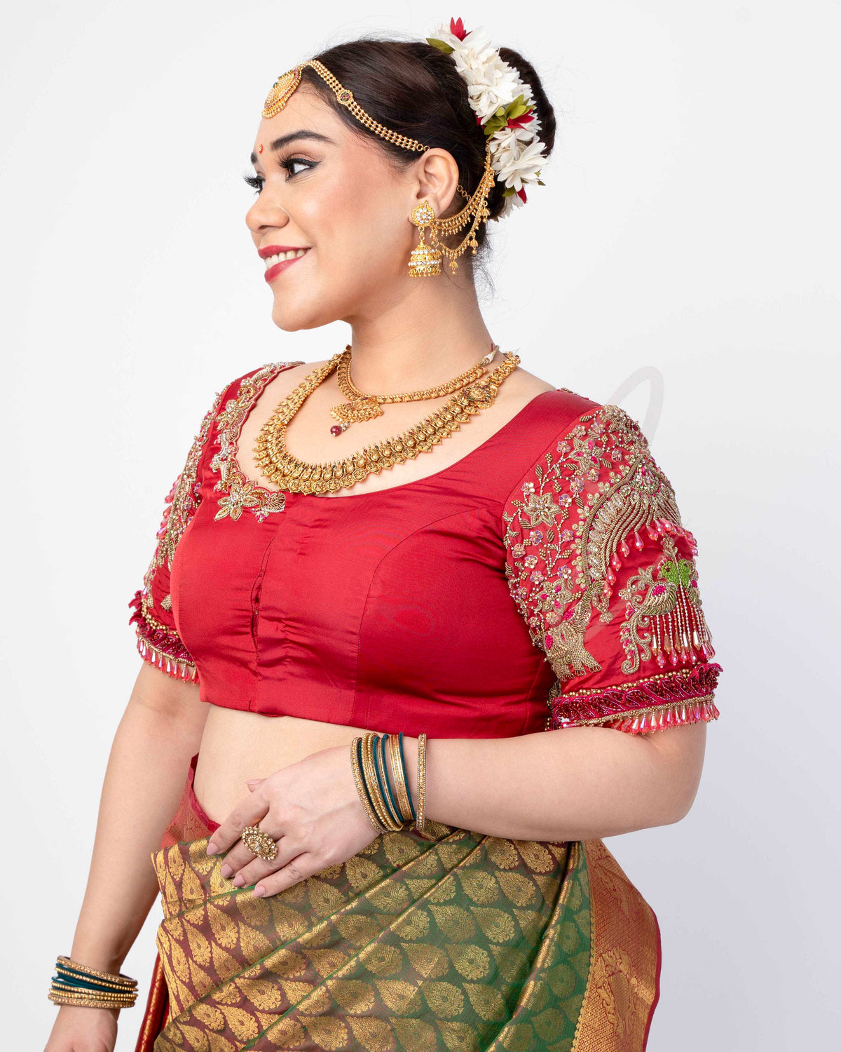 Magenta Silk Cotton Blouse