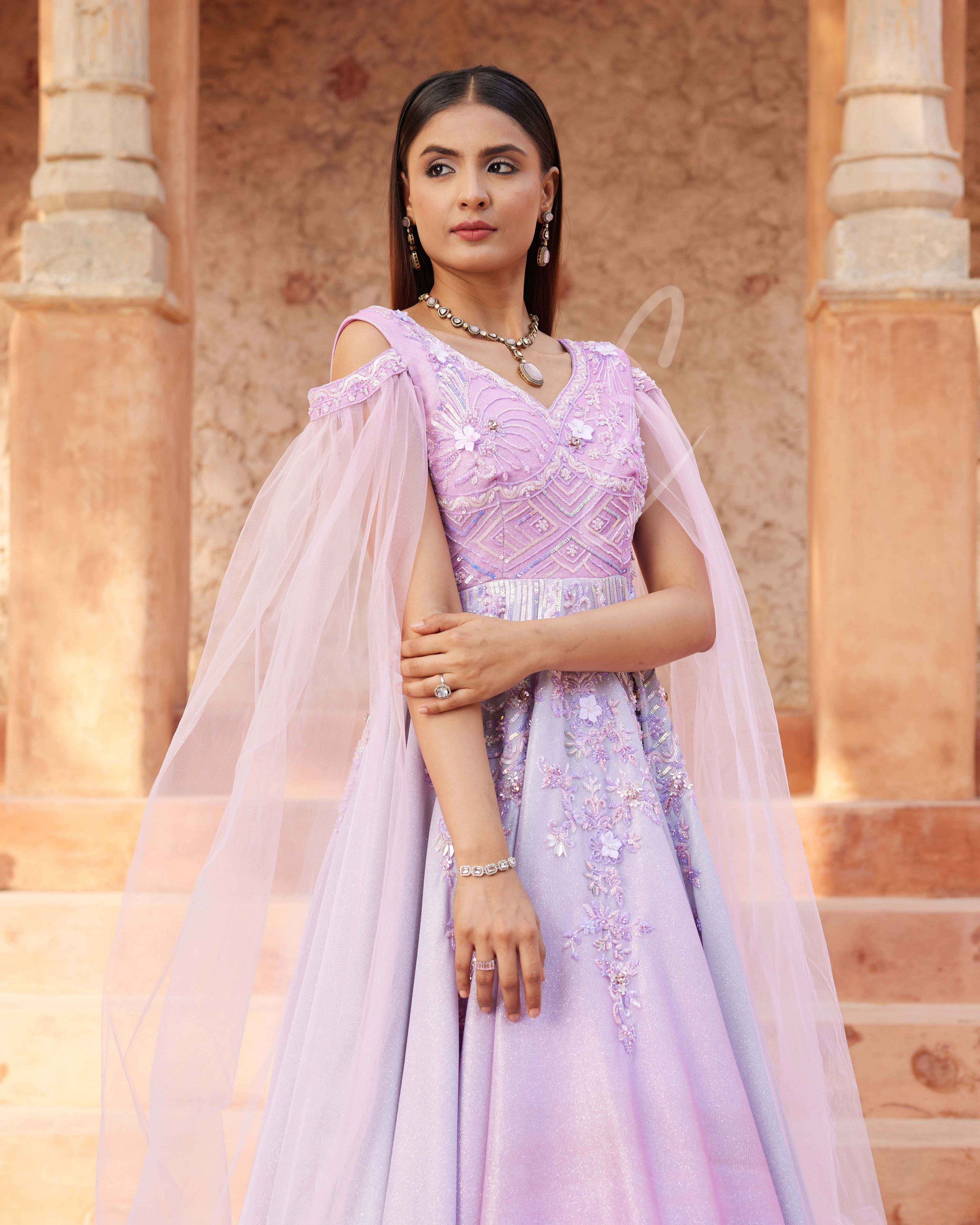 Pink and Lavender Ombre Gown