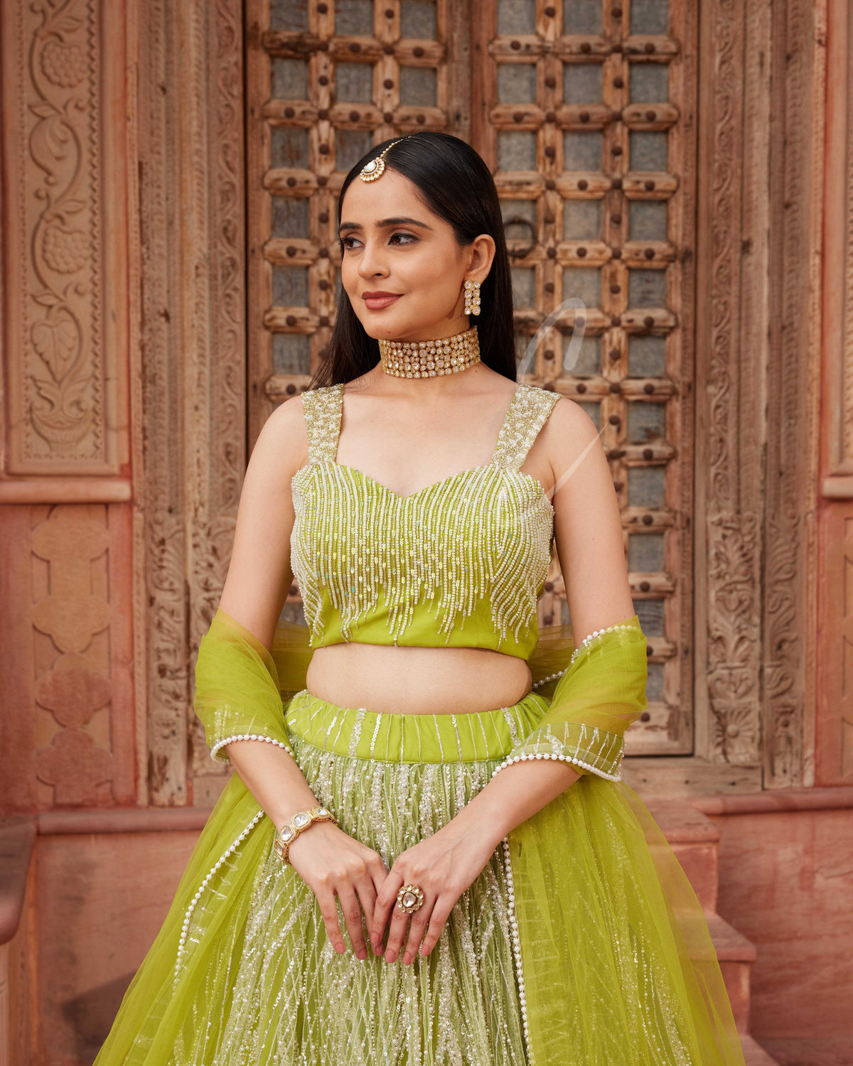 Lemon Green Lehenga