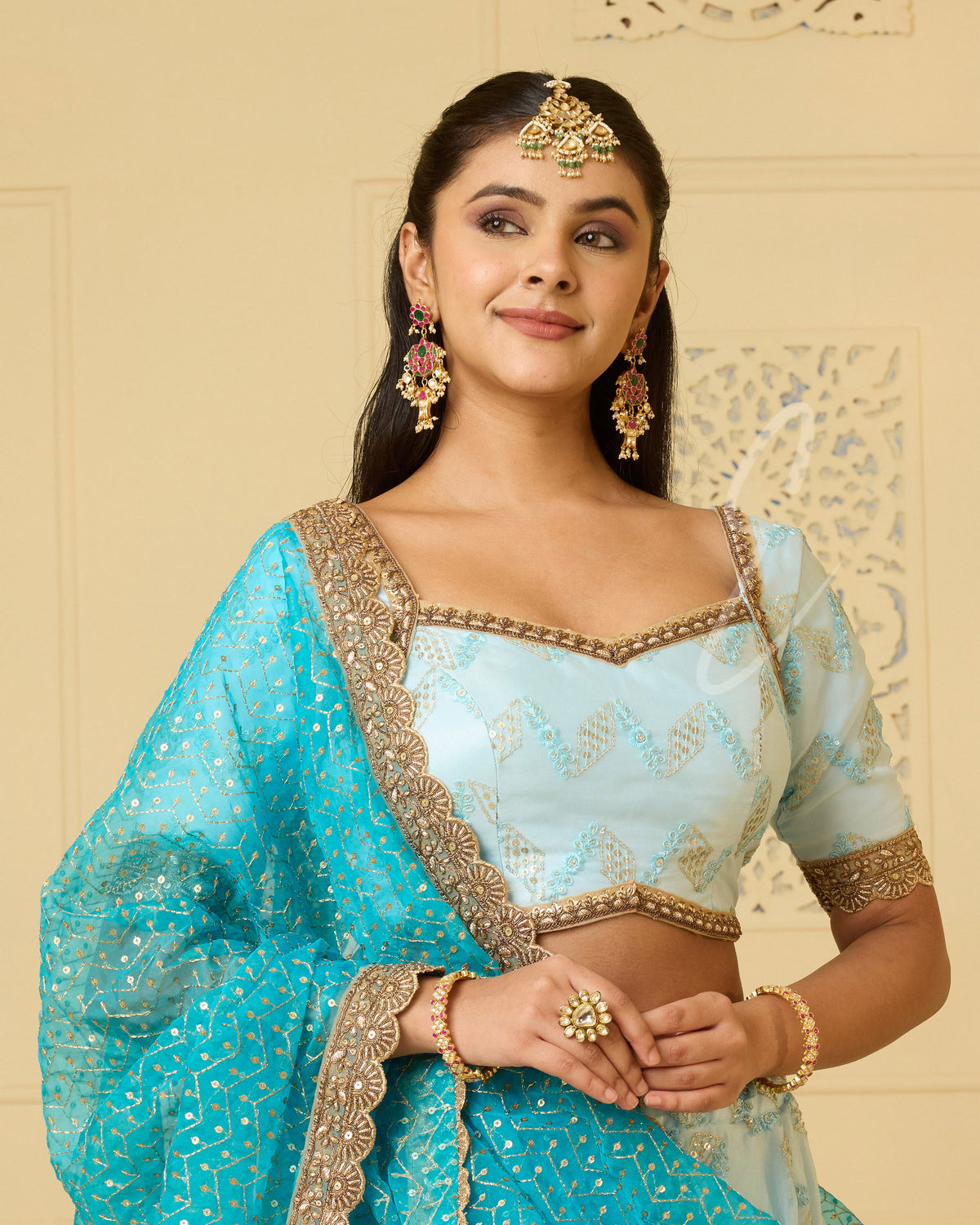 Light Blue Lehanga