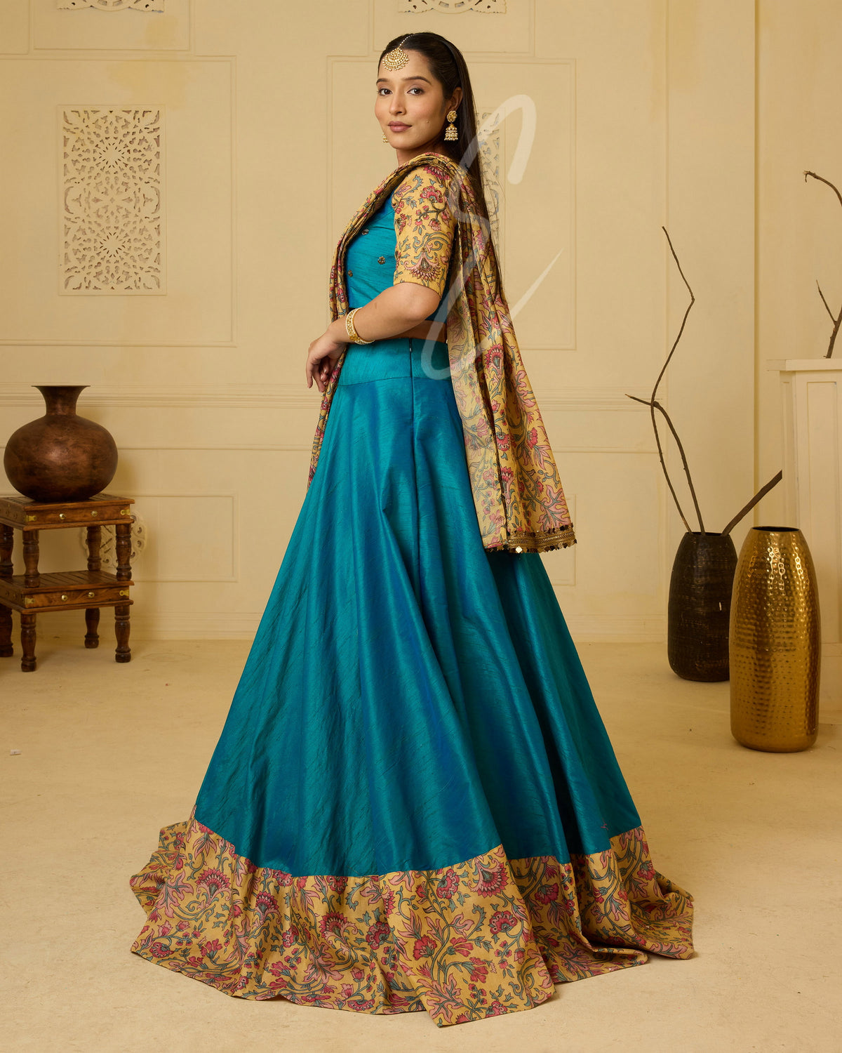 Rama Blue with Yellow Lehanga