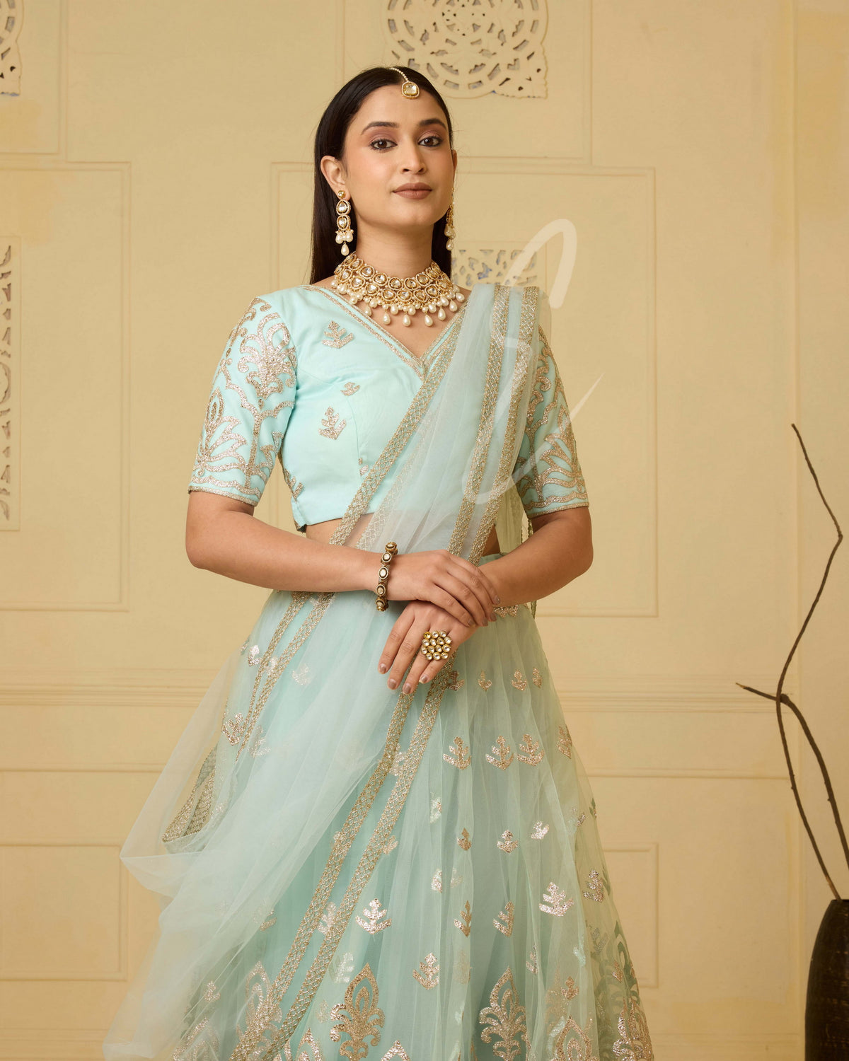 Stunning Cream Lehanga