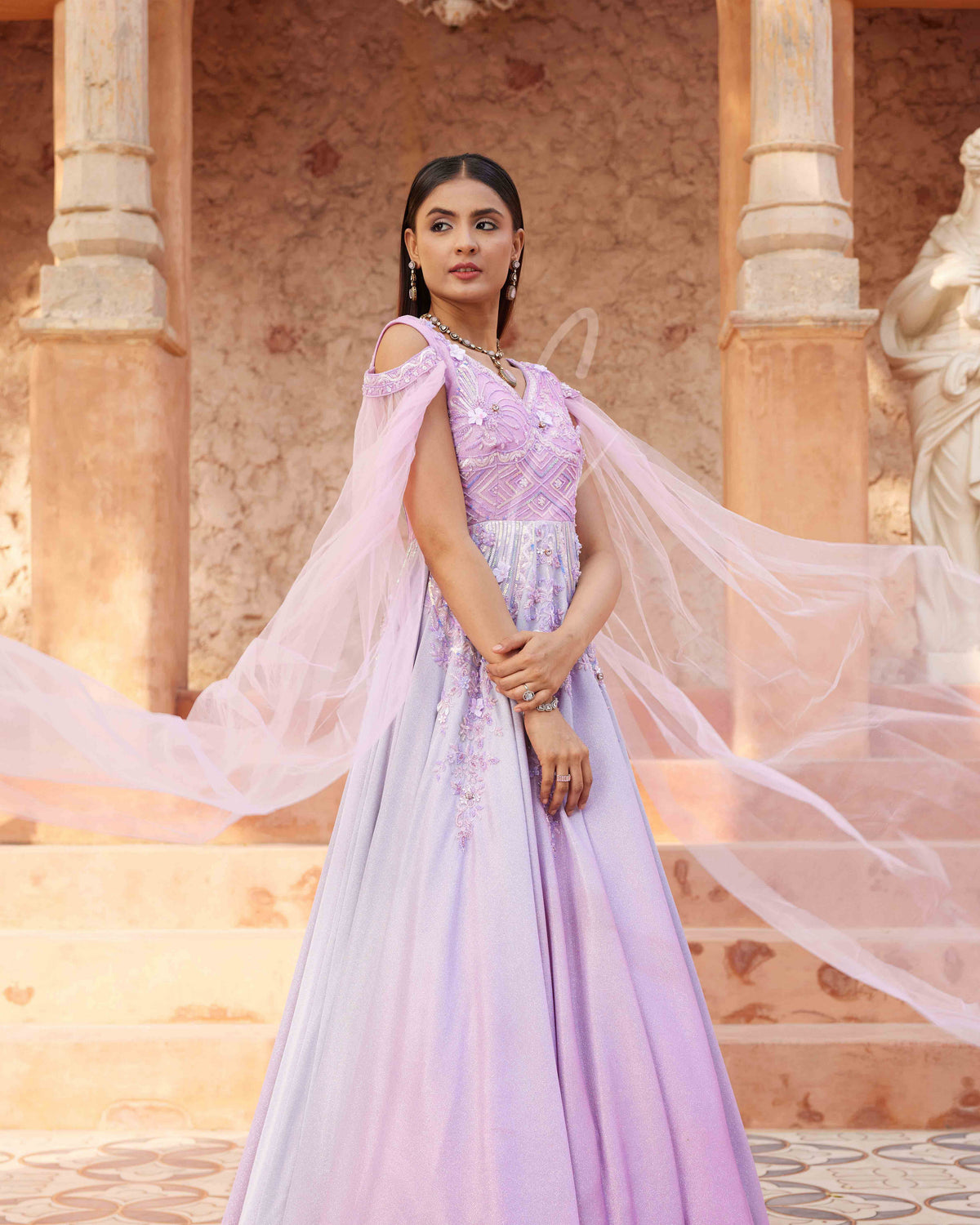 Pink and Lavender Ombre Gown