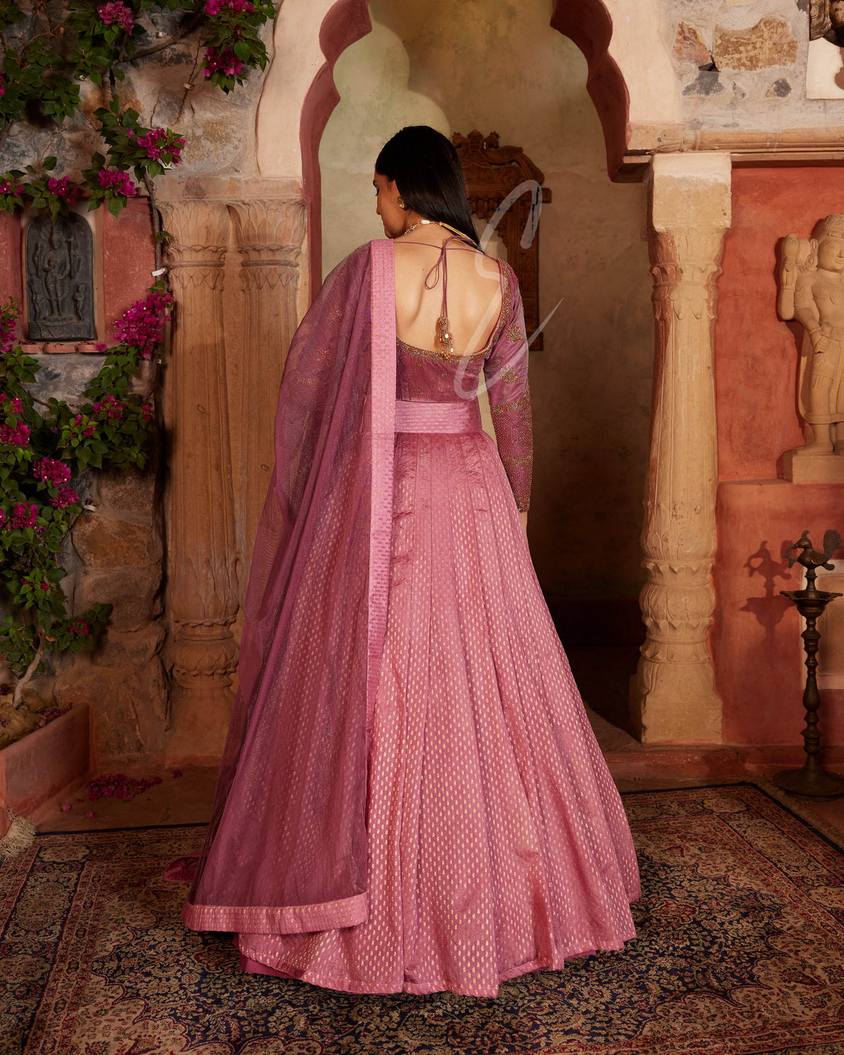 Mauve-pink Lehenga