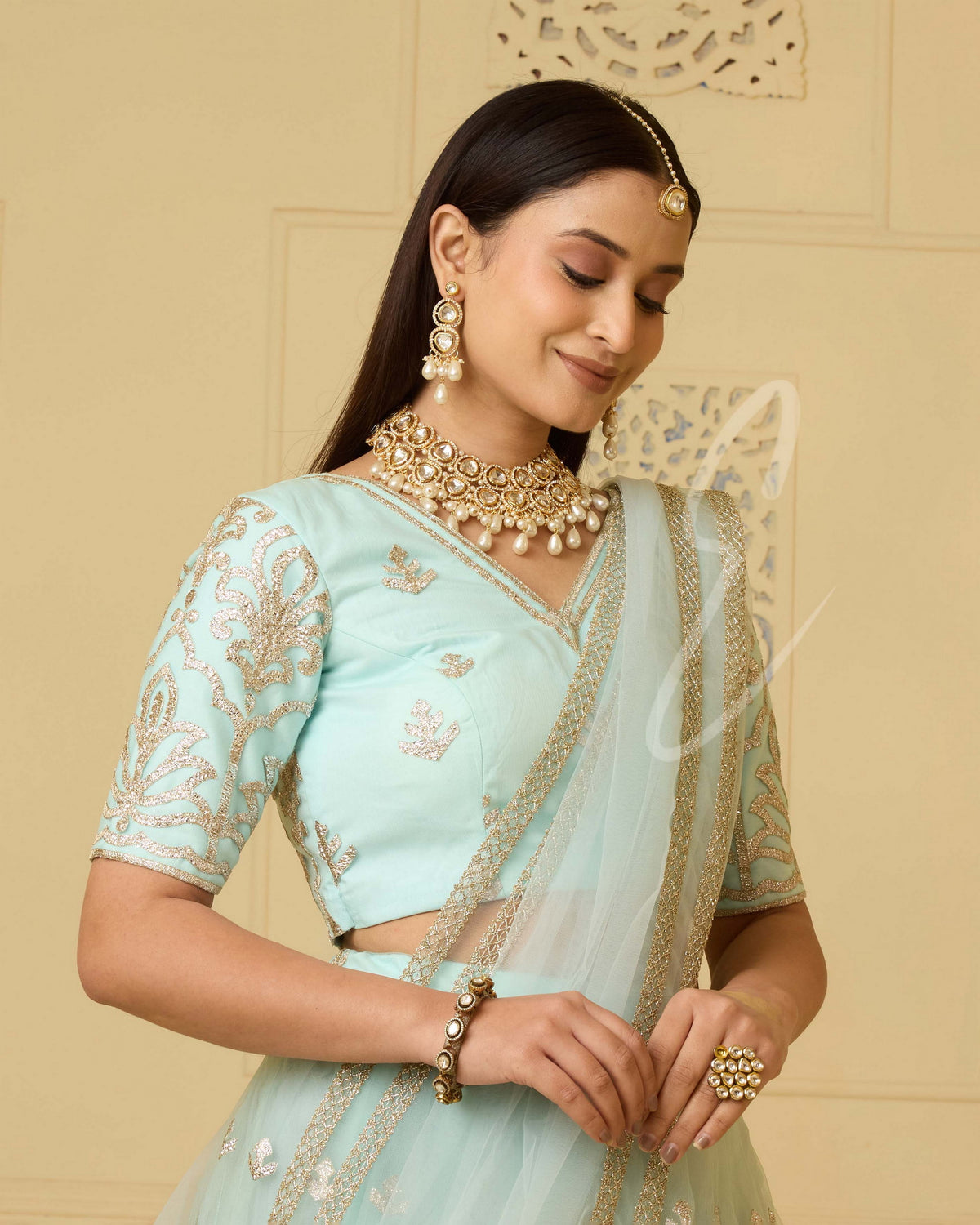 Stunning Cream Lehanga