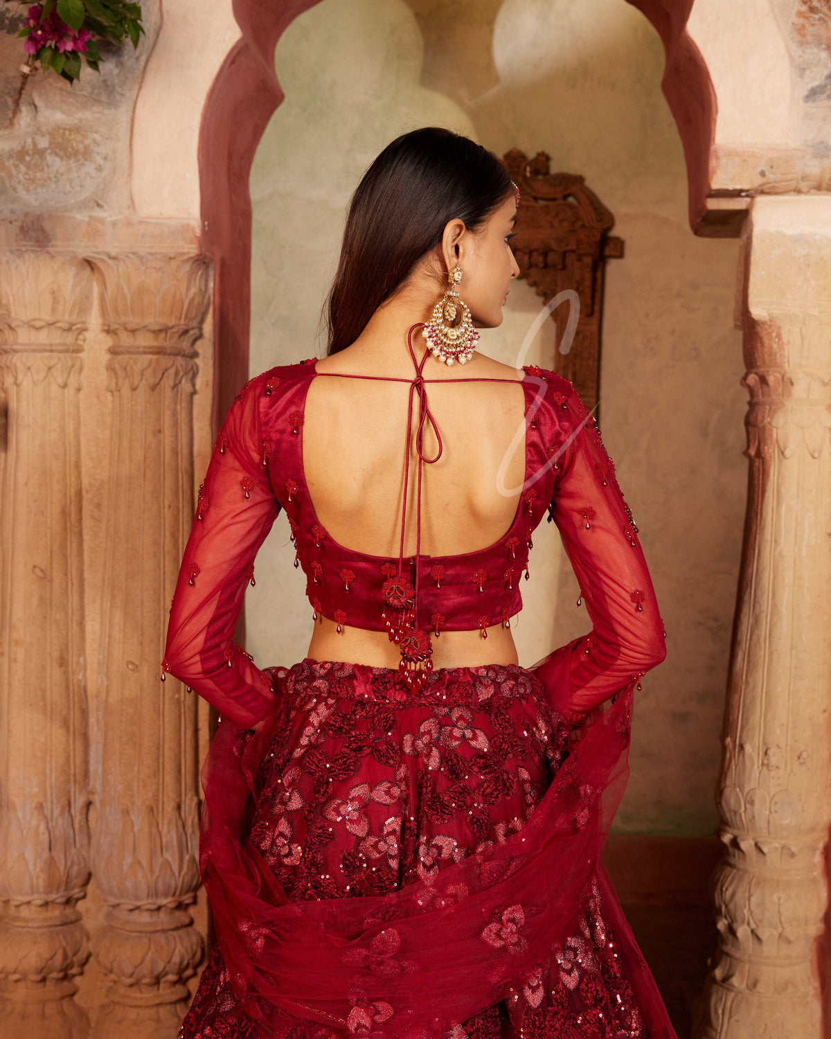 Maroon Lehenga