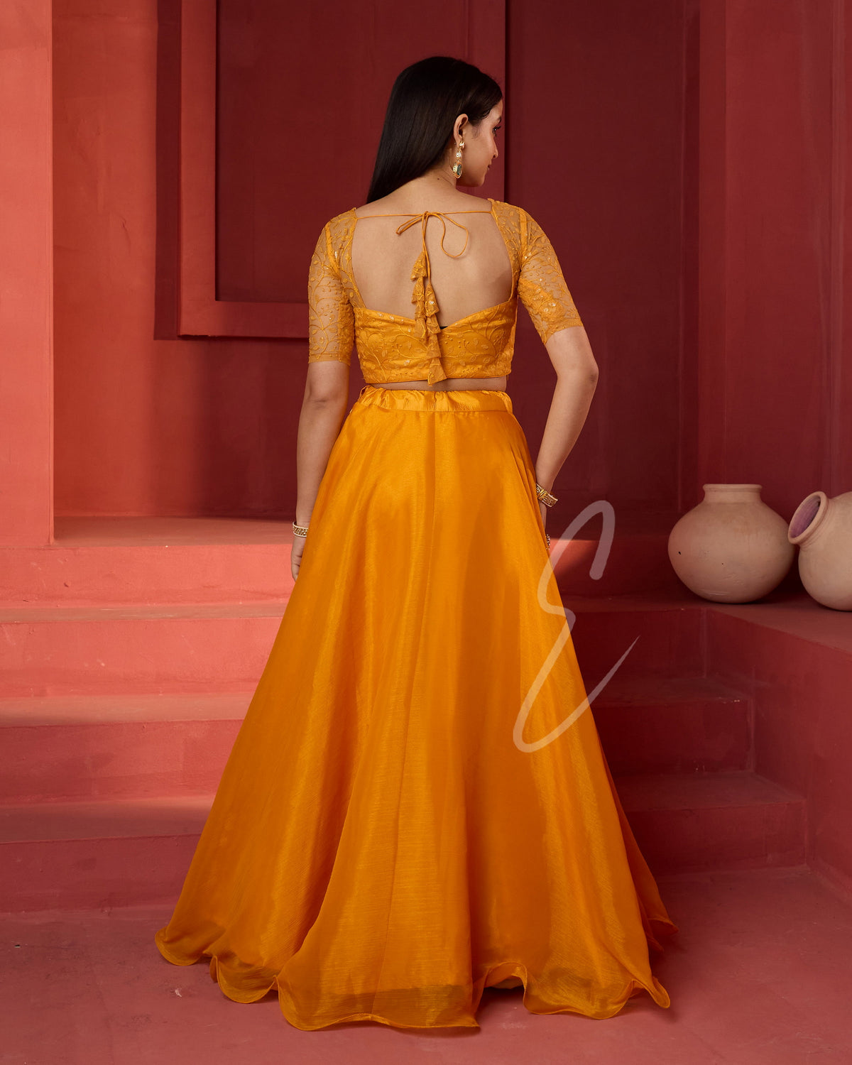 A vibrant yellow ensemble