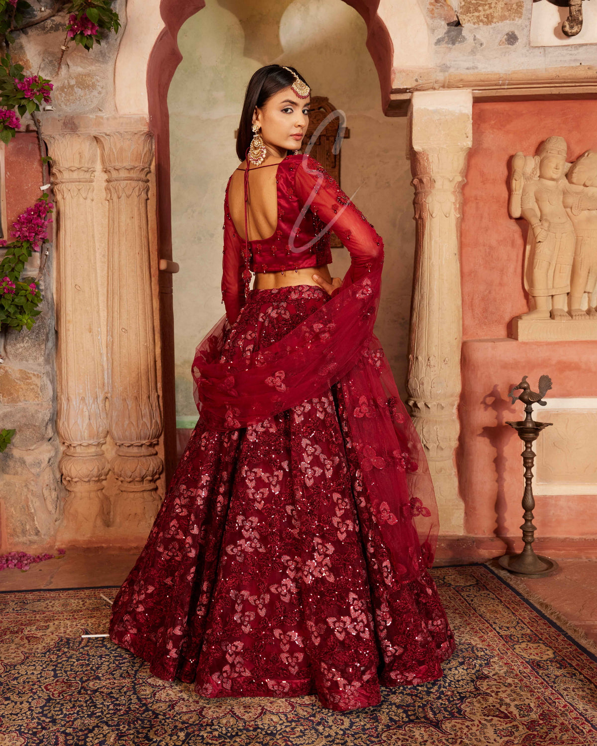 Maroon Lehenga