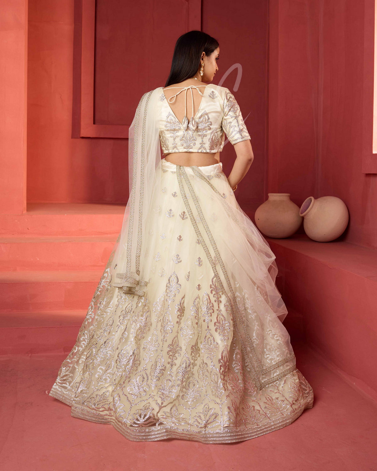 Cream Colored lehenga