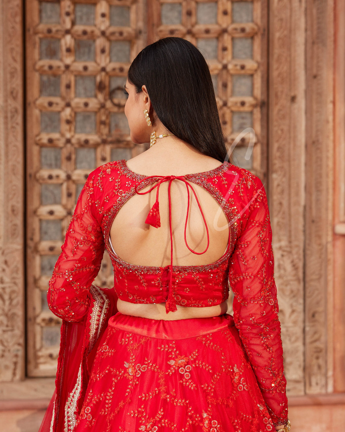 Vibrant Red Lehenga