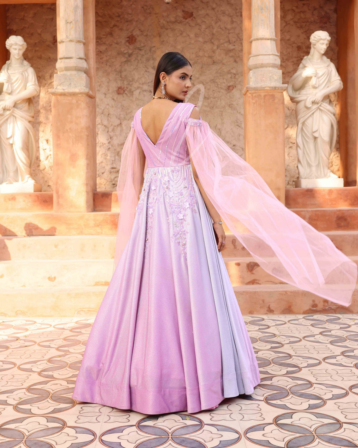 Pink and Lavender Ombre Gown