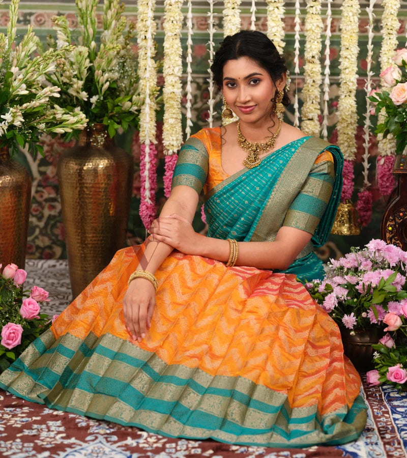 bright and beautiful yellow and rama green