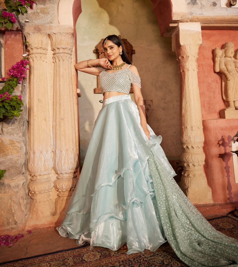 Seafoam Blue Lehenga