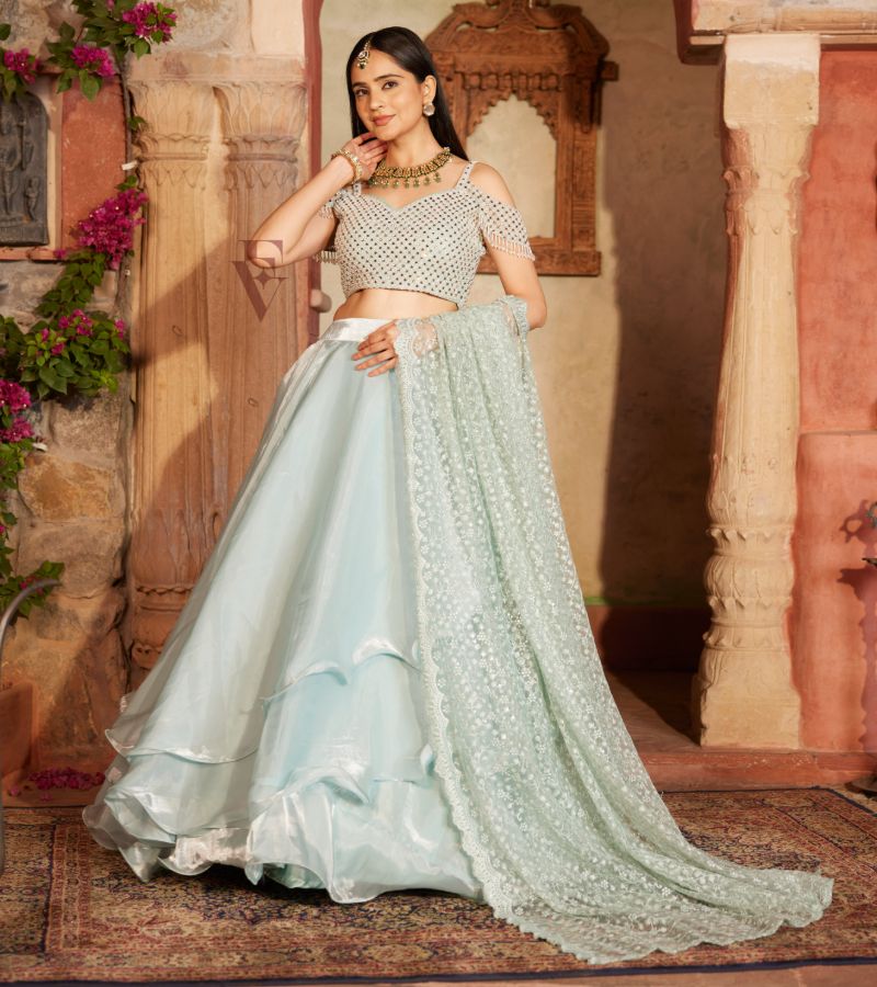 Seafoam Blue Lehenga