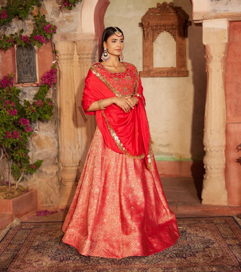Gajiri Pink Lehenga