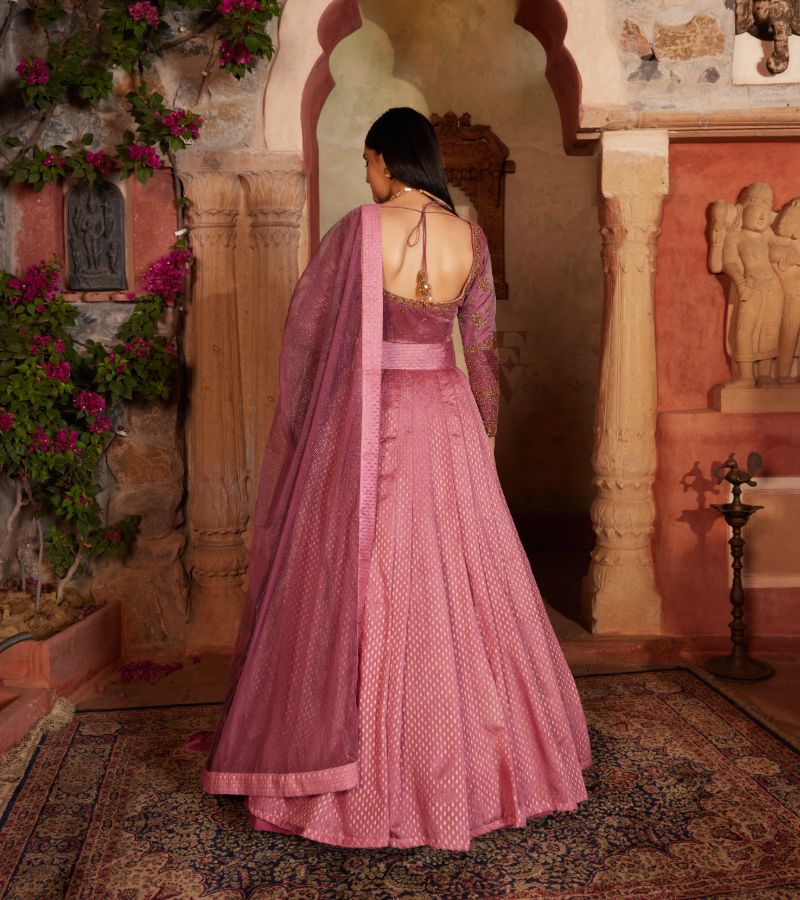 Mauve-pink Lehenga