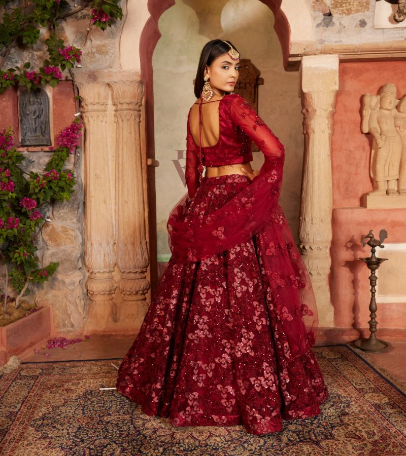 Maroon Lehenga