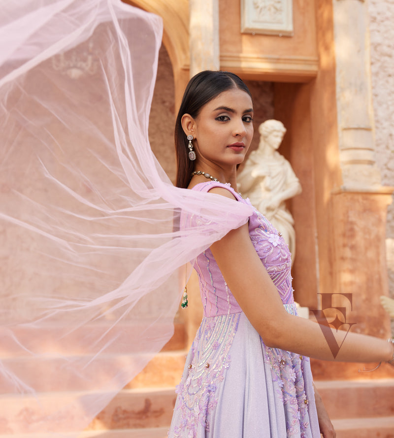 Pink and Lavender Ombre Gown