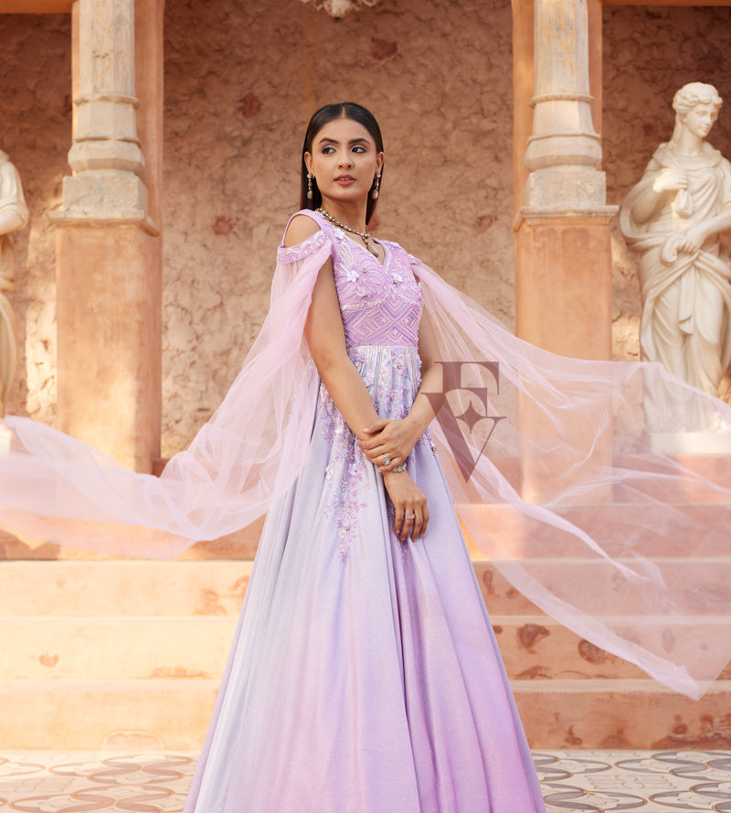 Pink and Lavender Ombre Gown