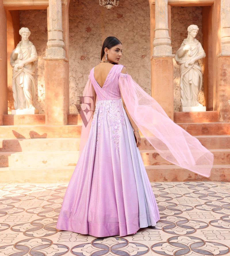 Pink and Lavender Ombre Gown