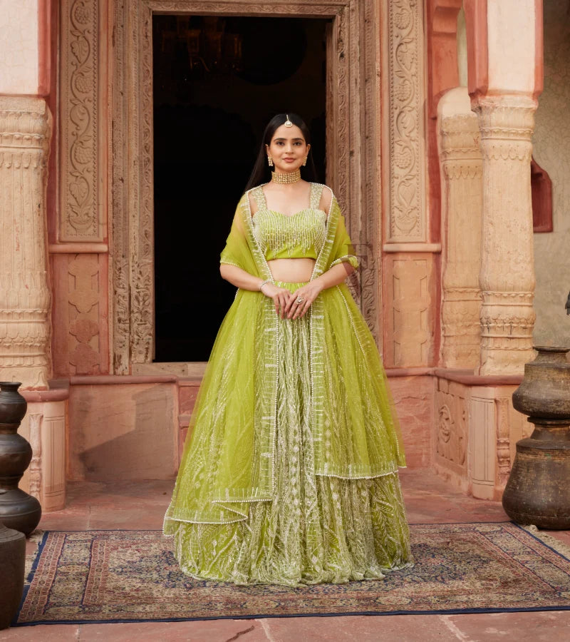 Lemon Green Lehenga