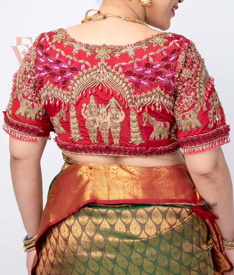 Magenta Silk Cotton Blouse