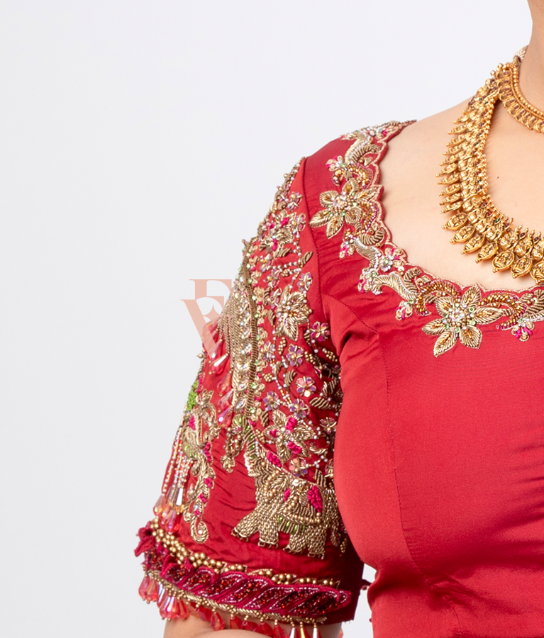 Magenta Silk Cotton Blouse