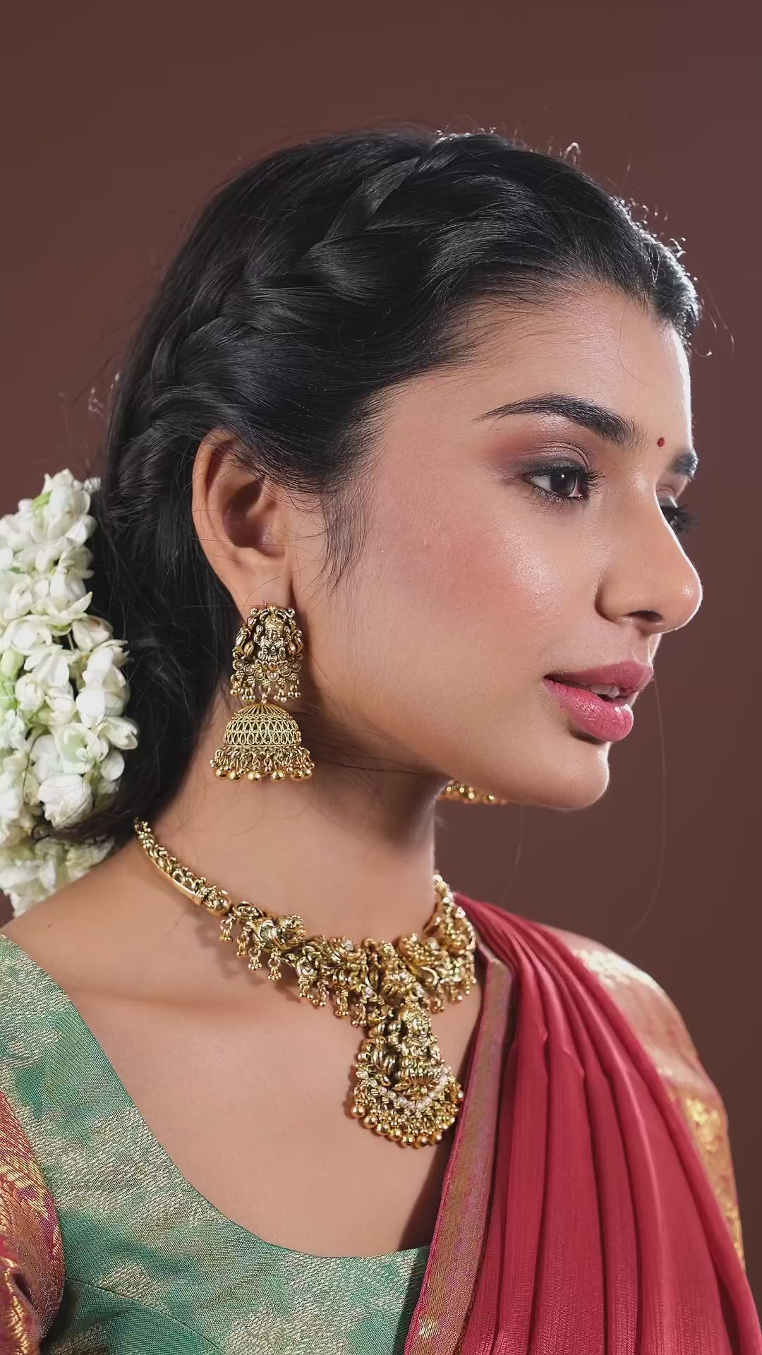 beautiful green and brown Kora Tissue silk