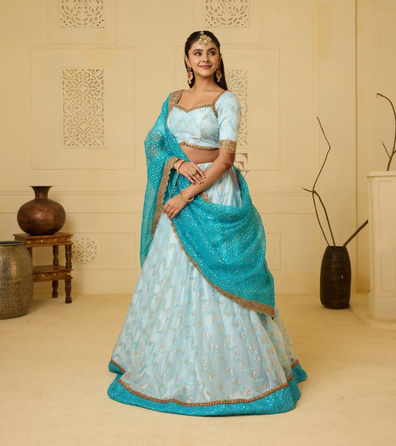 Light Blue Lehanga