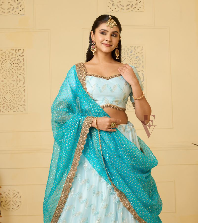Light Blue Lehanga
