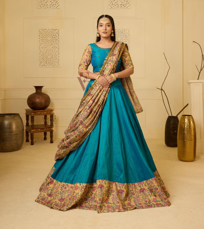 Rama Blue with Yellow Lehanga