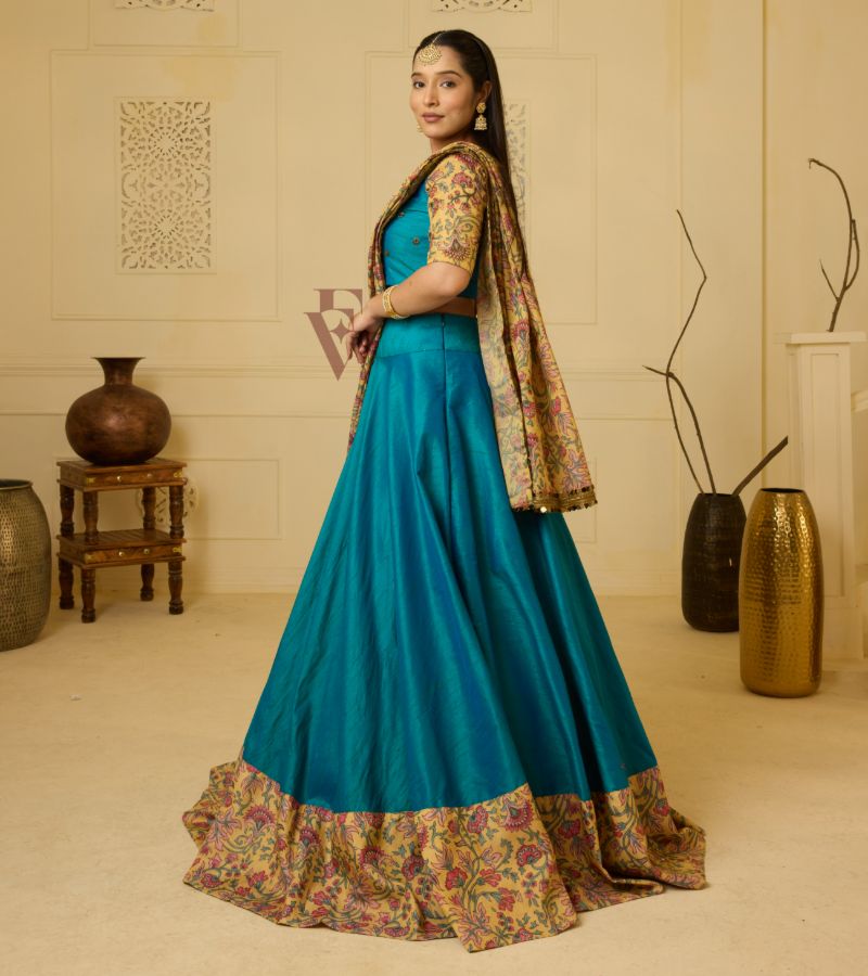 Rama Blue with Yellow Lehanga