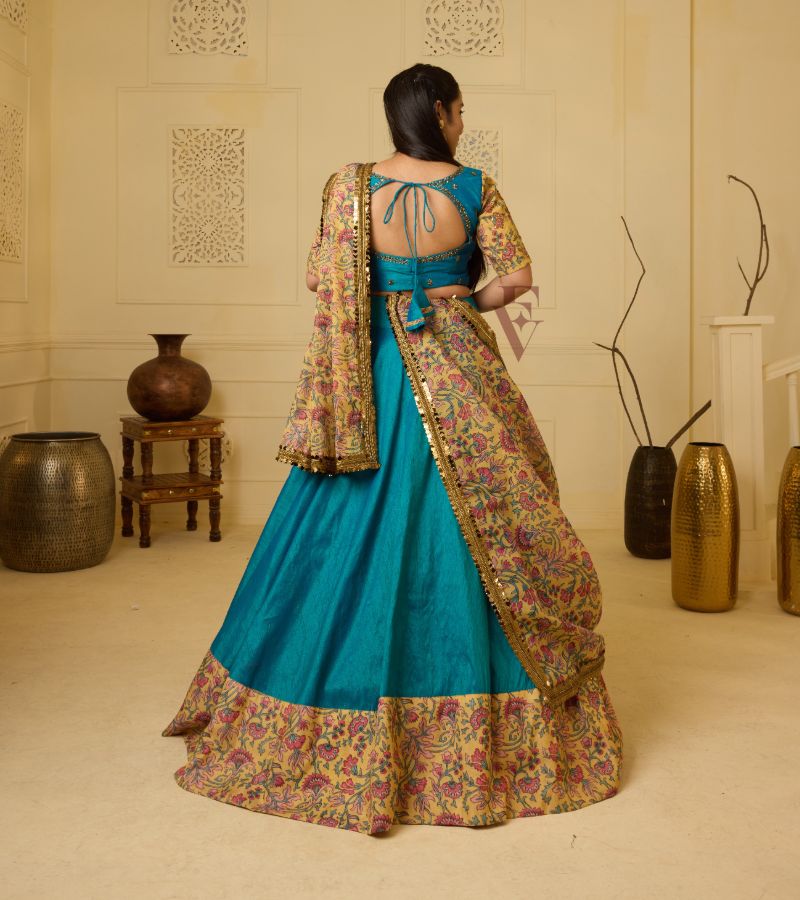 Rama Blue with Yellow Lehanga