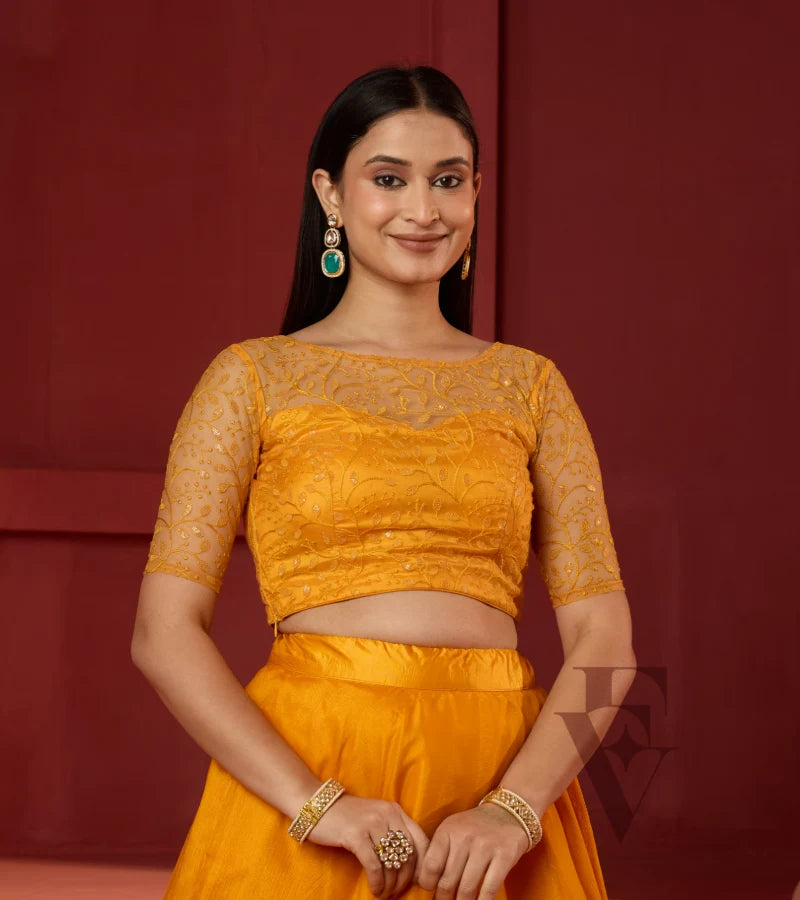 A vibrant yellow ensemble