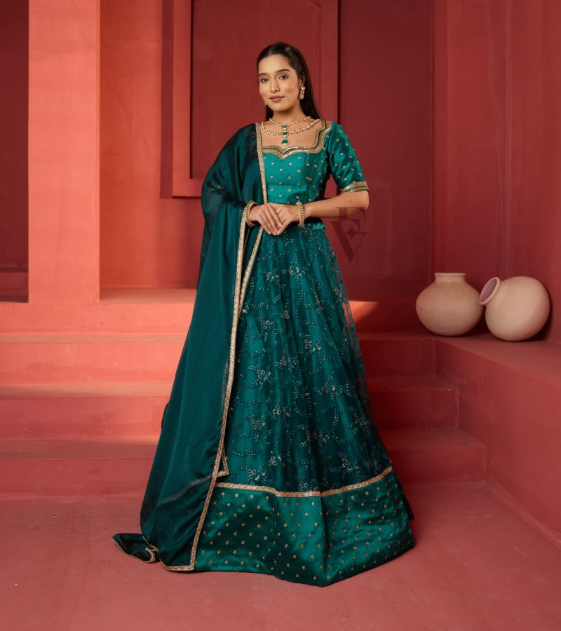 Rama green Lehanga