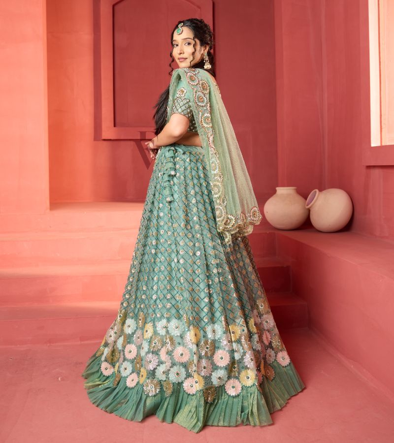 Teal Green Lehanga
