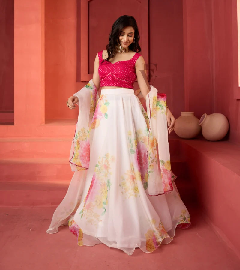 The light yellow lehenga