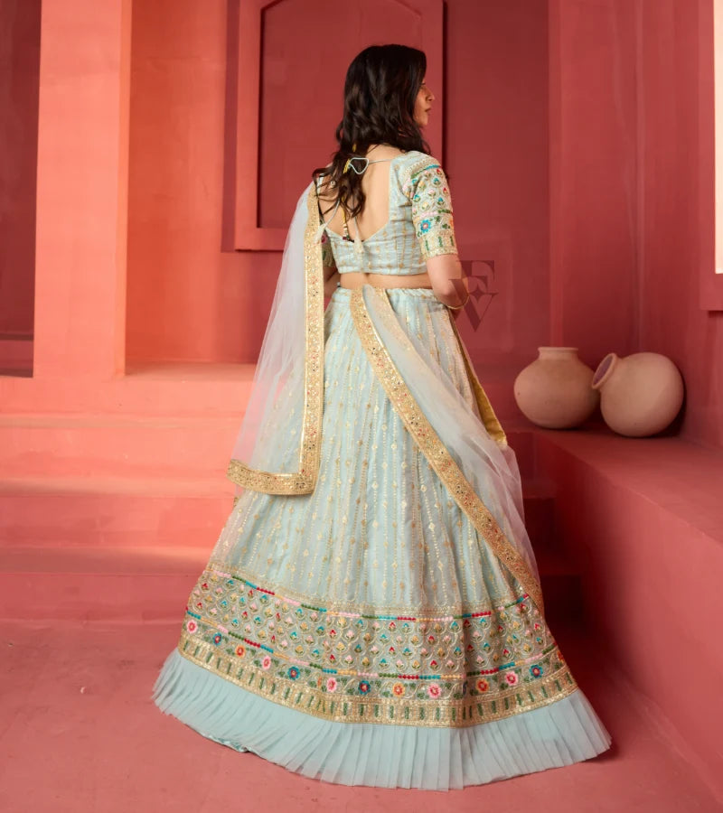 This sea green lehenga